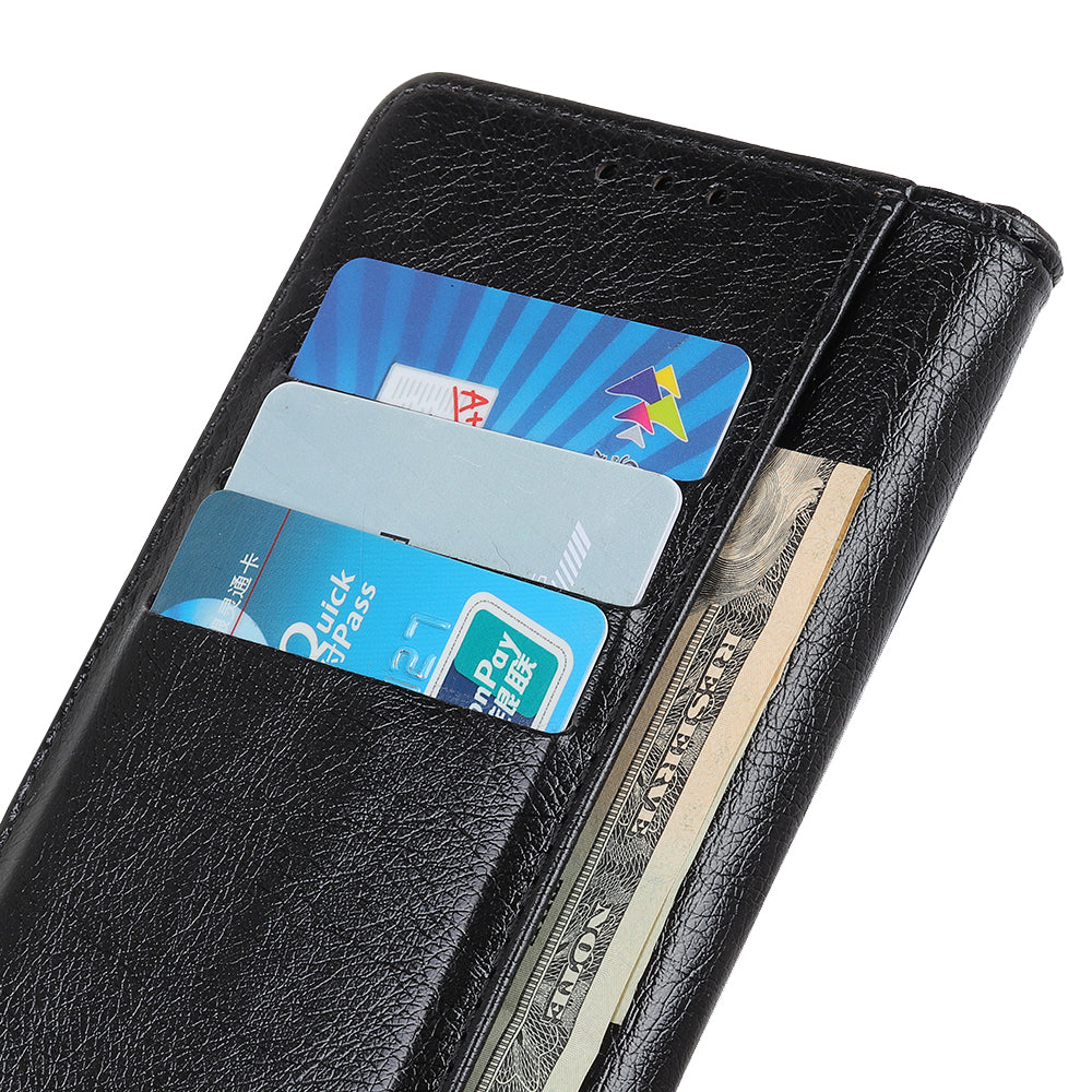 For Samsung Galaxy M54 5G / F54 5G Wallet PU Leather Phone Case Brass Button Decor Phone Stand Cover