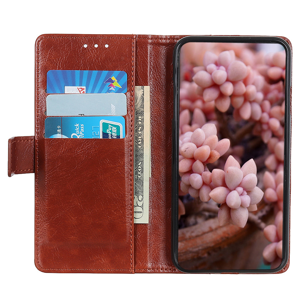 For Samsung Galaxy M54 5G / F54 5G Wallet PU Leather Phone Case Brass Button Decor Phone Stand Cover