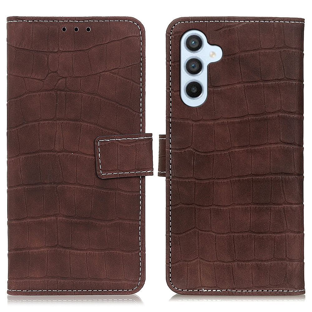 For Samsung Galaxy M54 5G / F54 5G Leather Phone Case Stand Crocodile Texture Phone Wallet Cover