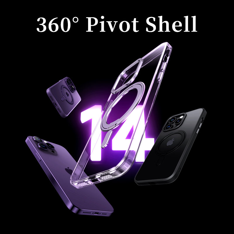 Shockproof Case for iPhone 14 Pro TPU Acrylic Matte Phone Cover Compatible with MagSafe Charger
