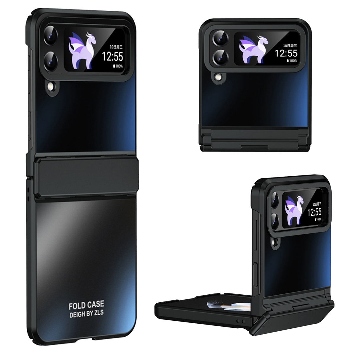 Hard PC Phone Case for Samsung Galaxy Z Flip4 5G Matte Electroplating Folding Phone Cover