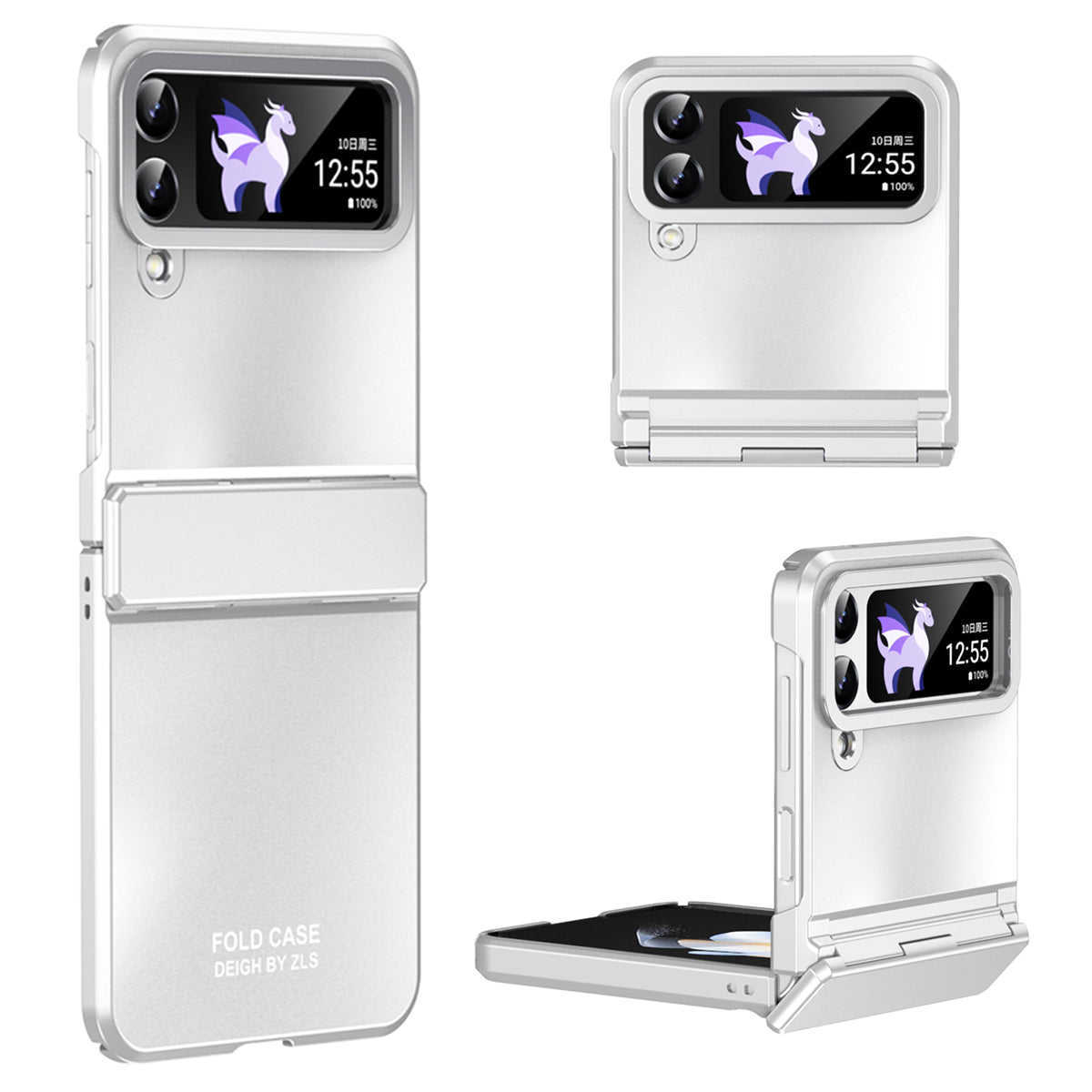 Hard PC Phone Case for Samsung Galaxy Z Flip4 5G Matte Electroplating Folding Phone Cover
