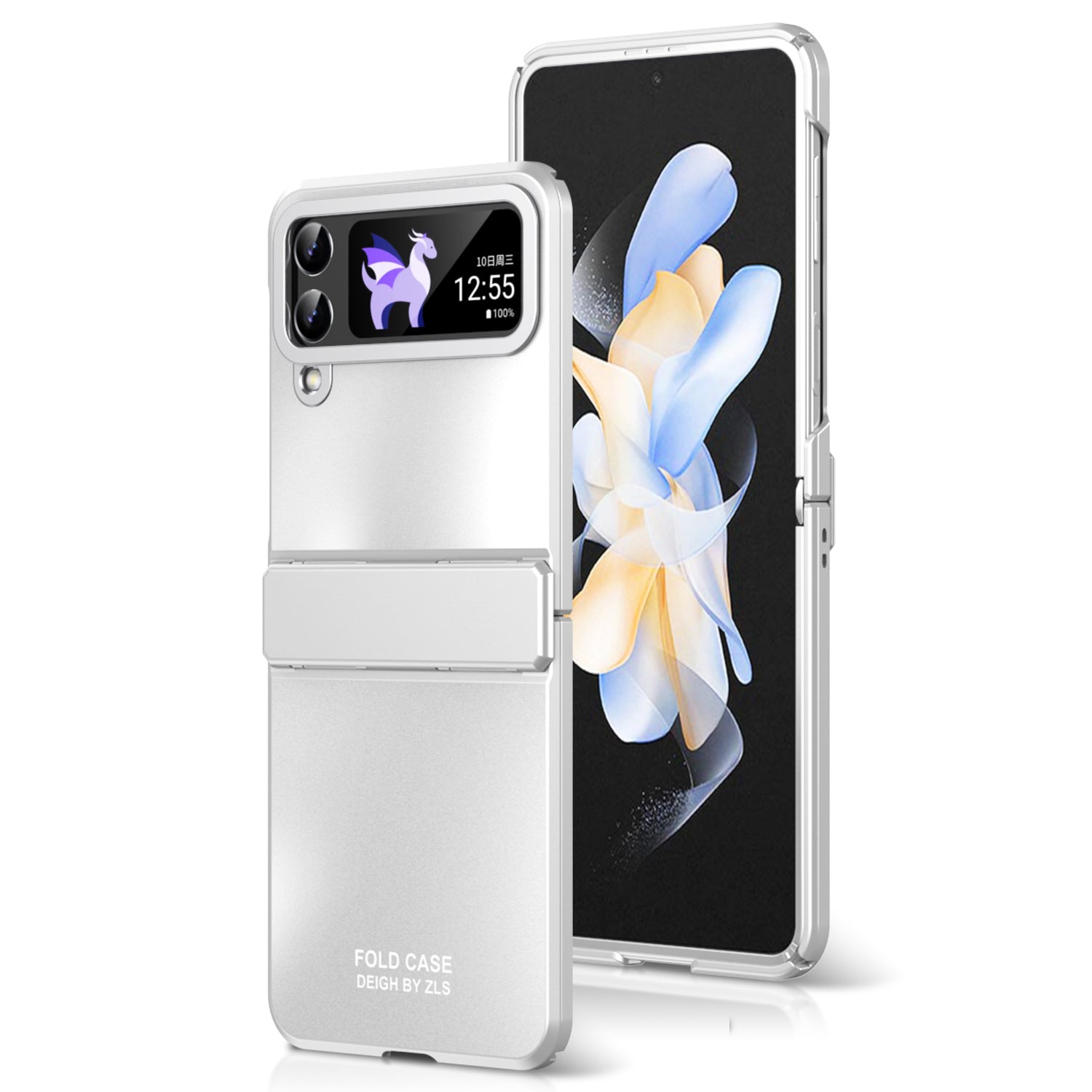 Hard PC Phone Case for Samsung Galaxy Z Flip4 5G Matte Electroplating Folding Phone Cover