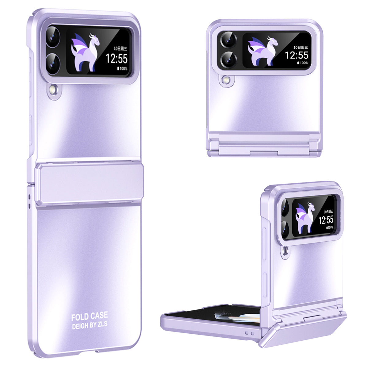 Hard PC Phone Case for Samsung Galaxy Z Flip4 5G Matte Electroplating Folding Phone Cover