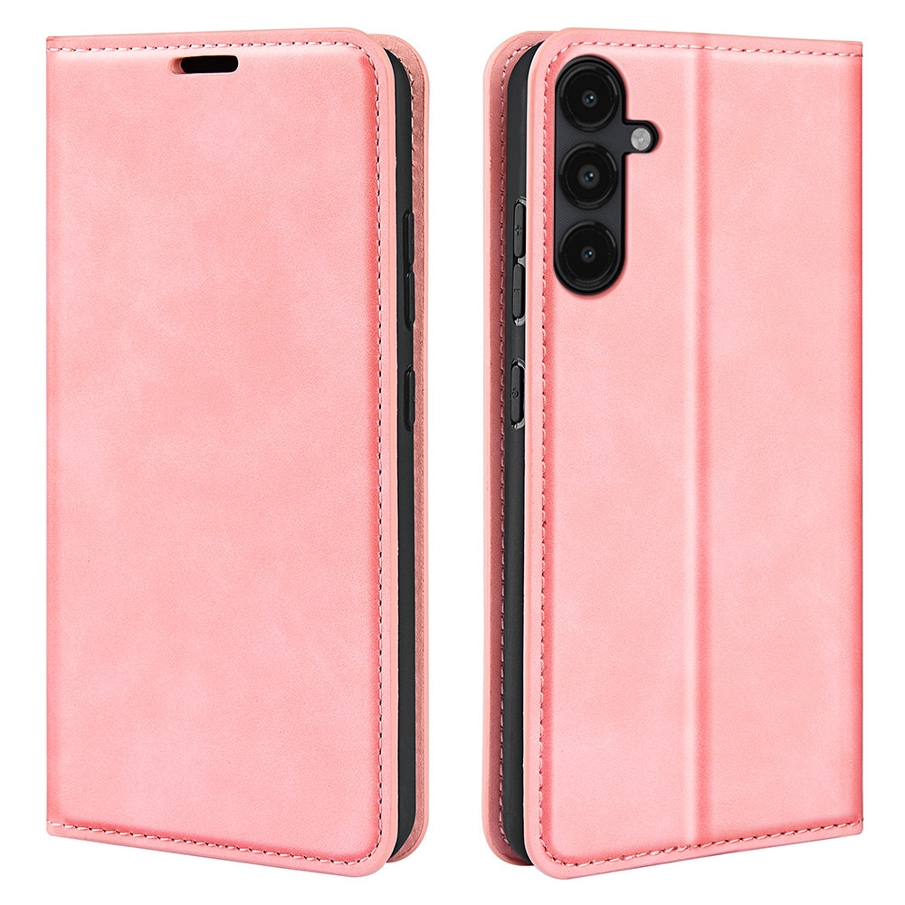 For Samsung Galaxy M14 5G Magnetic Flip Stand Wallet Phone Cover Skin-touch Leather Phone Case