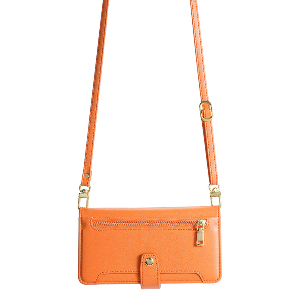 Stand Cover for Samsung Galaxy A54 5G Zipper Pocket Wallet Leather Phone Case with 2 Straps