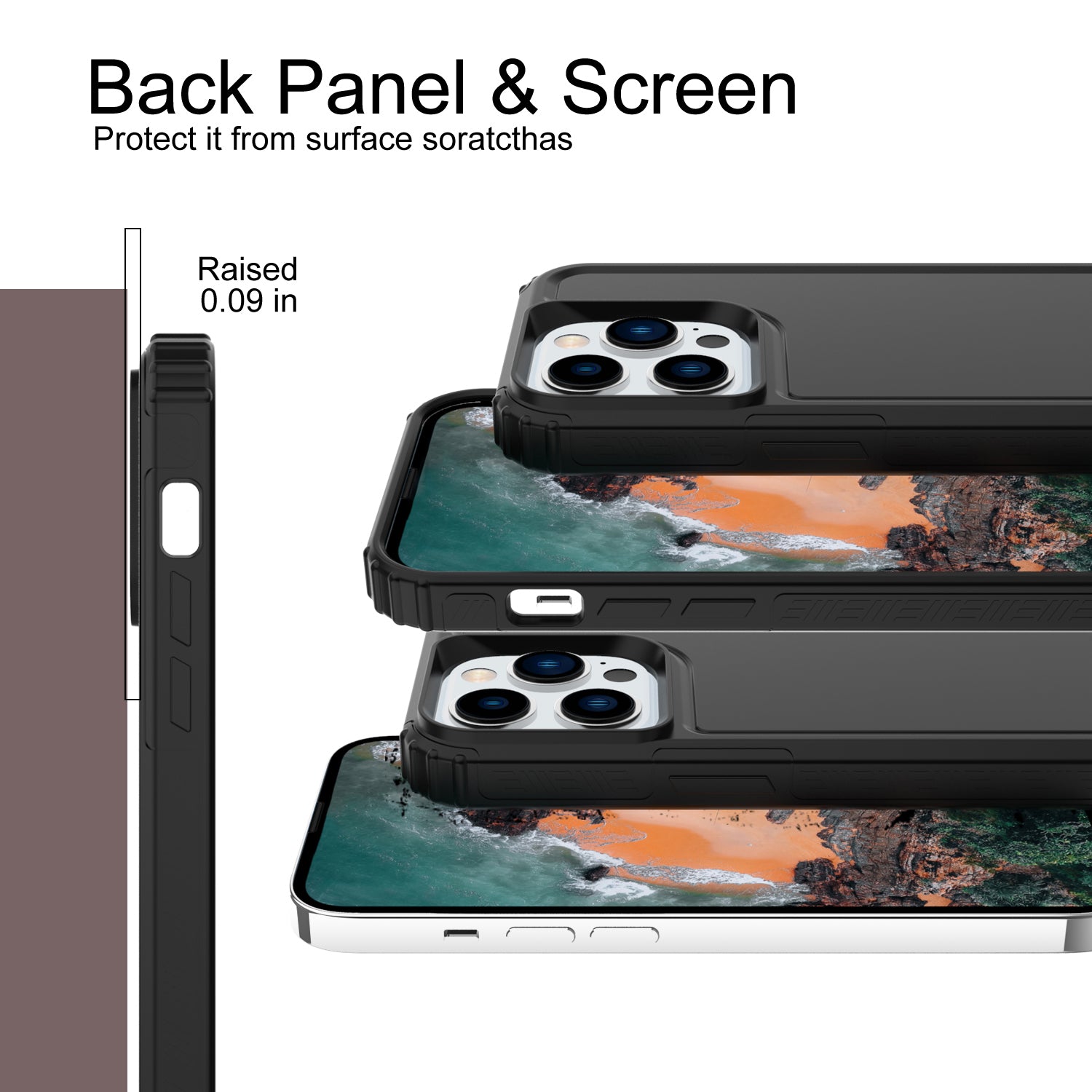 GW29 Soft Thickened TPU Case for iPhone 14 Pro Solid Back Protective Phone Cover