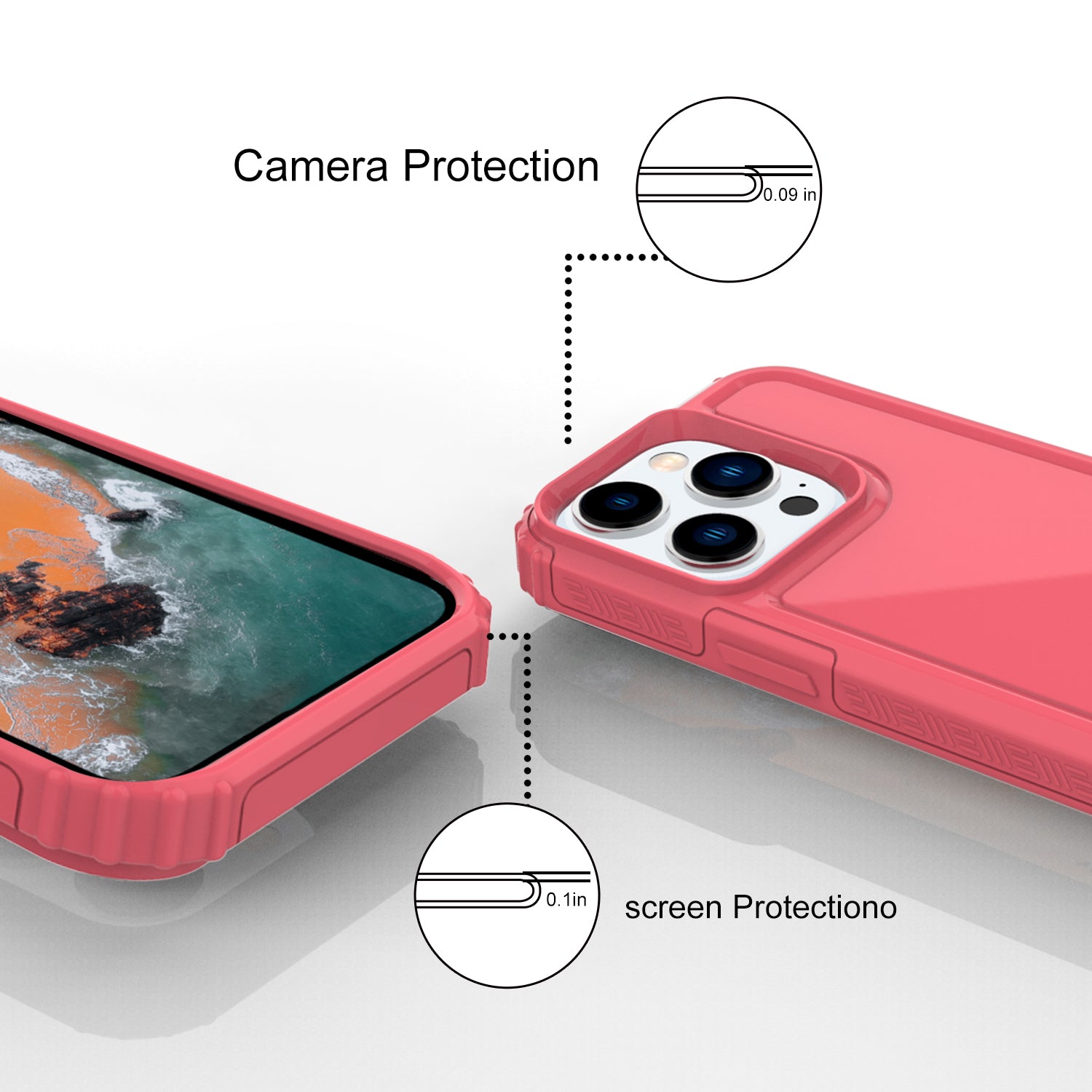 GW29 Soft Thickened TPU Case for iPhone 14 Pro Solid Back Protective Phone Cover