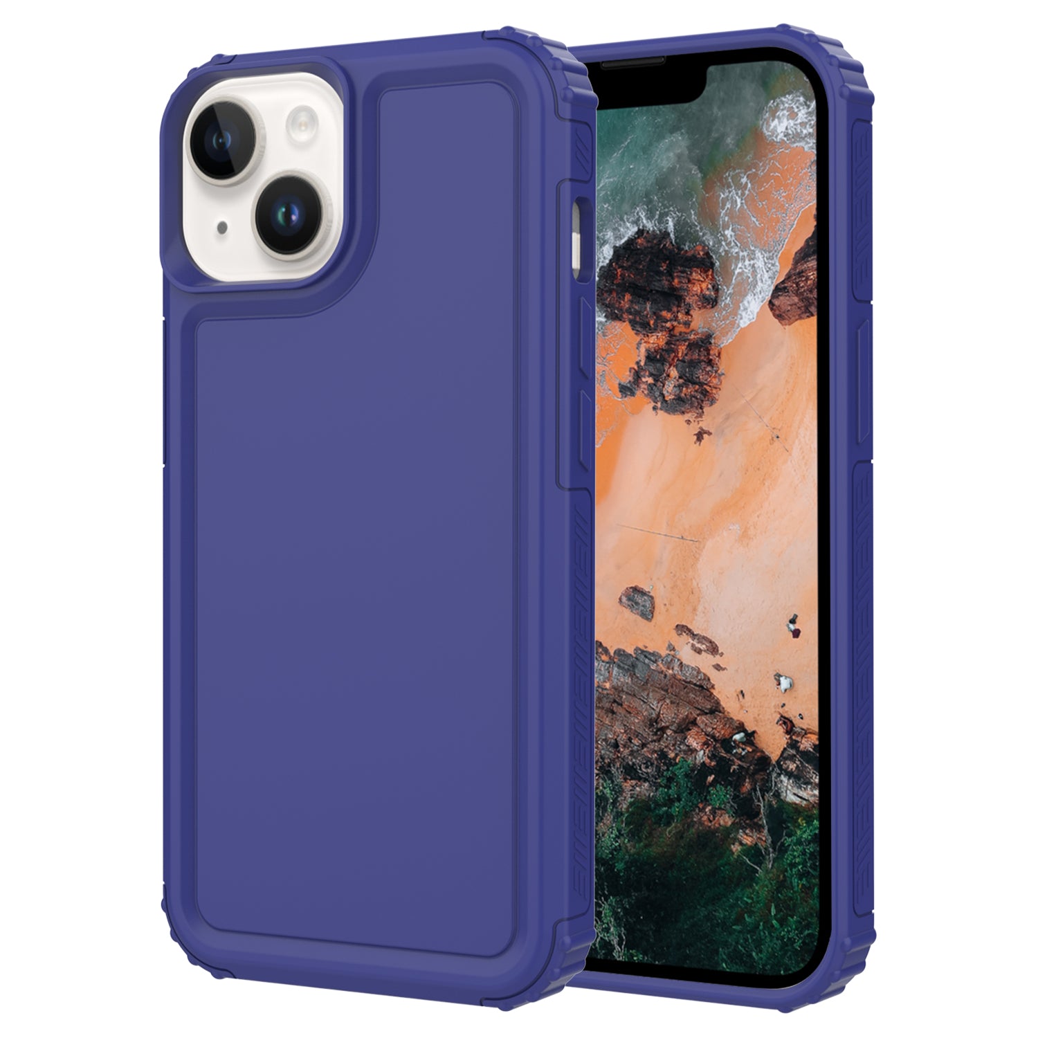GW29 Soft TPU Phone Case for iPhone 14 Plus Solid Color Thickened Protection Cover