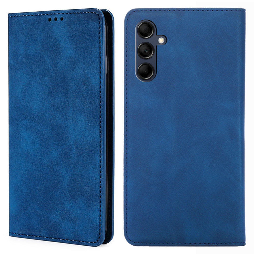 Flip Phone Case for Samsung Galaxy M14 5G Skin-touch PU Leather Card Holder Stand Protective Cover