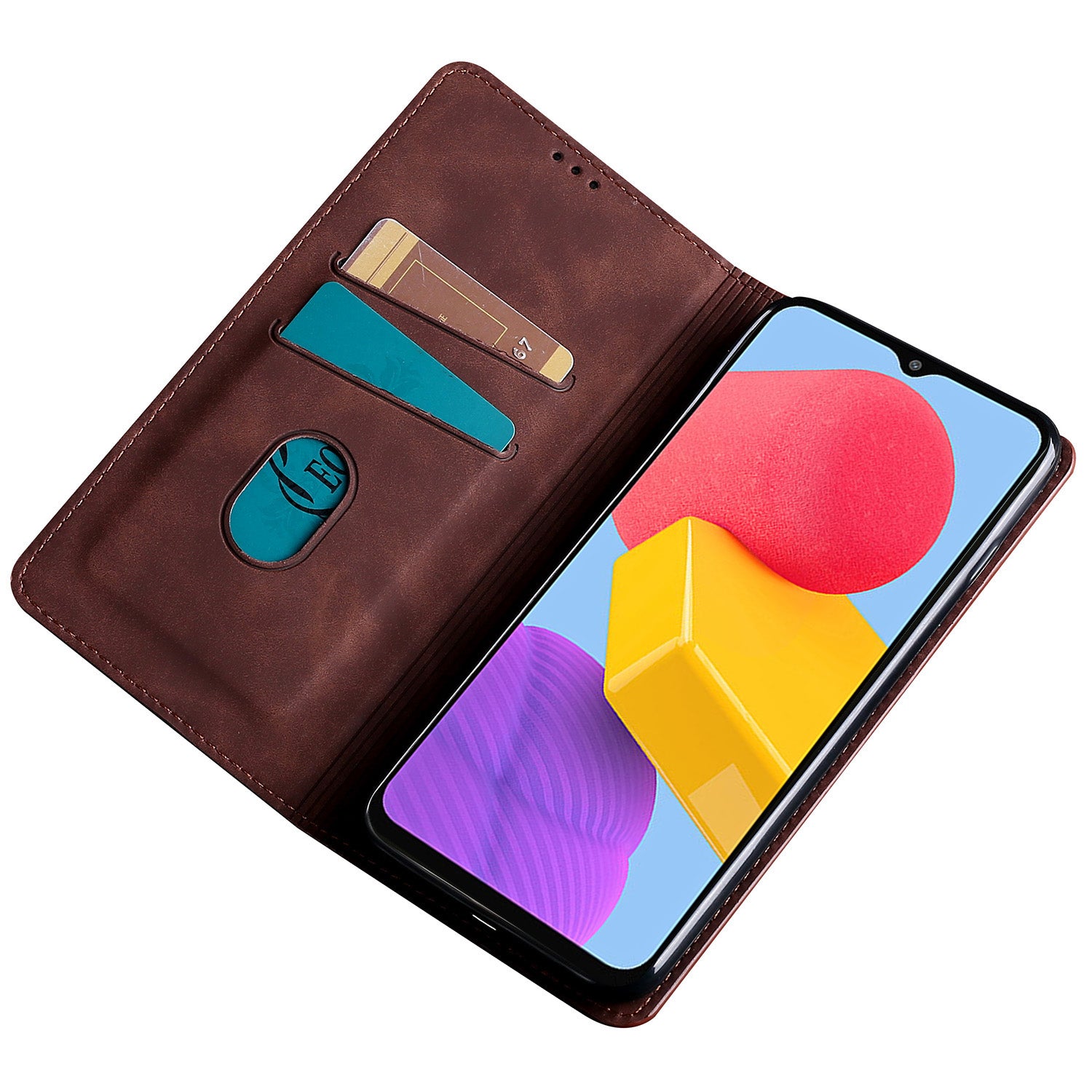 Flip Phone Case for Samsung Galaxy M14 5G Skin-touch PU Leather Card Holder Stand Protective Cover