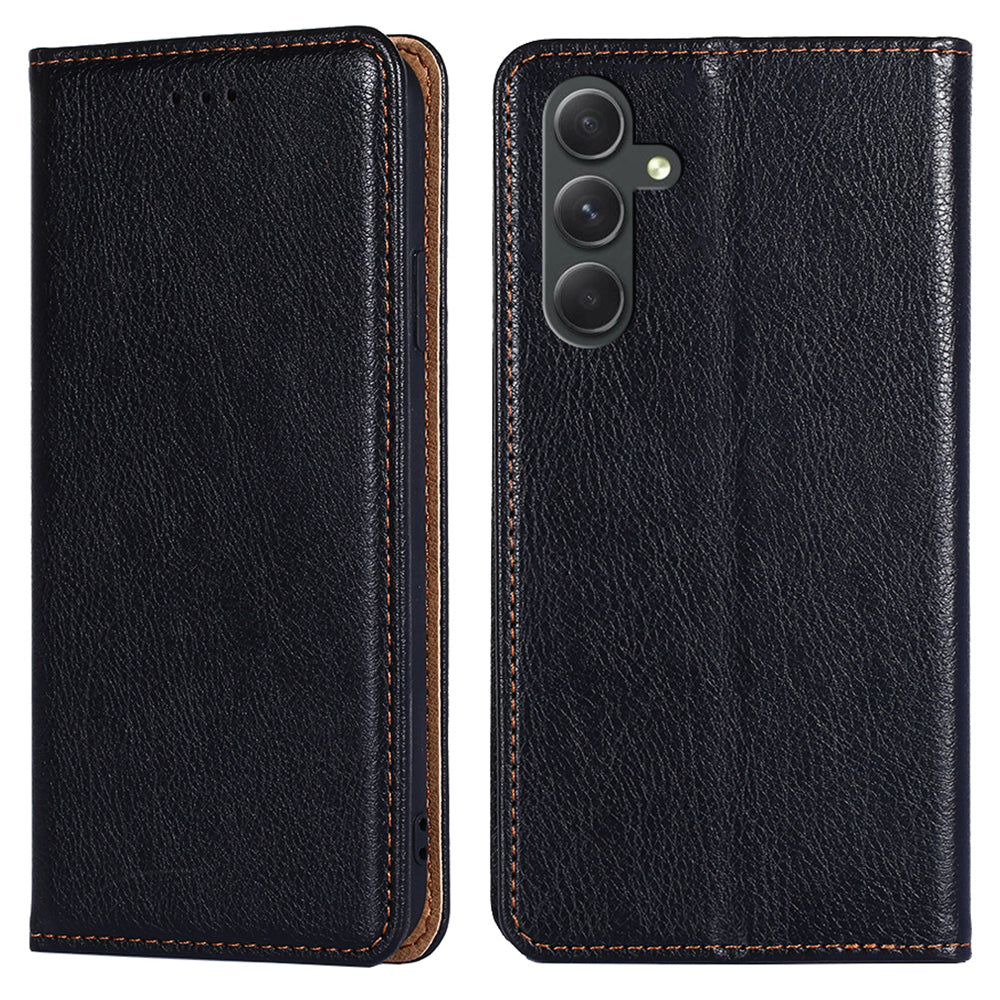 Wallet Shell for Samsung Galaxy A54 5G Solid Color Phone Case PU Leather Magnetic Closing Stand Cover