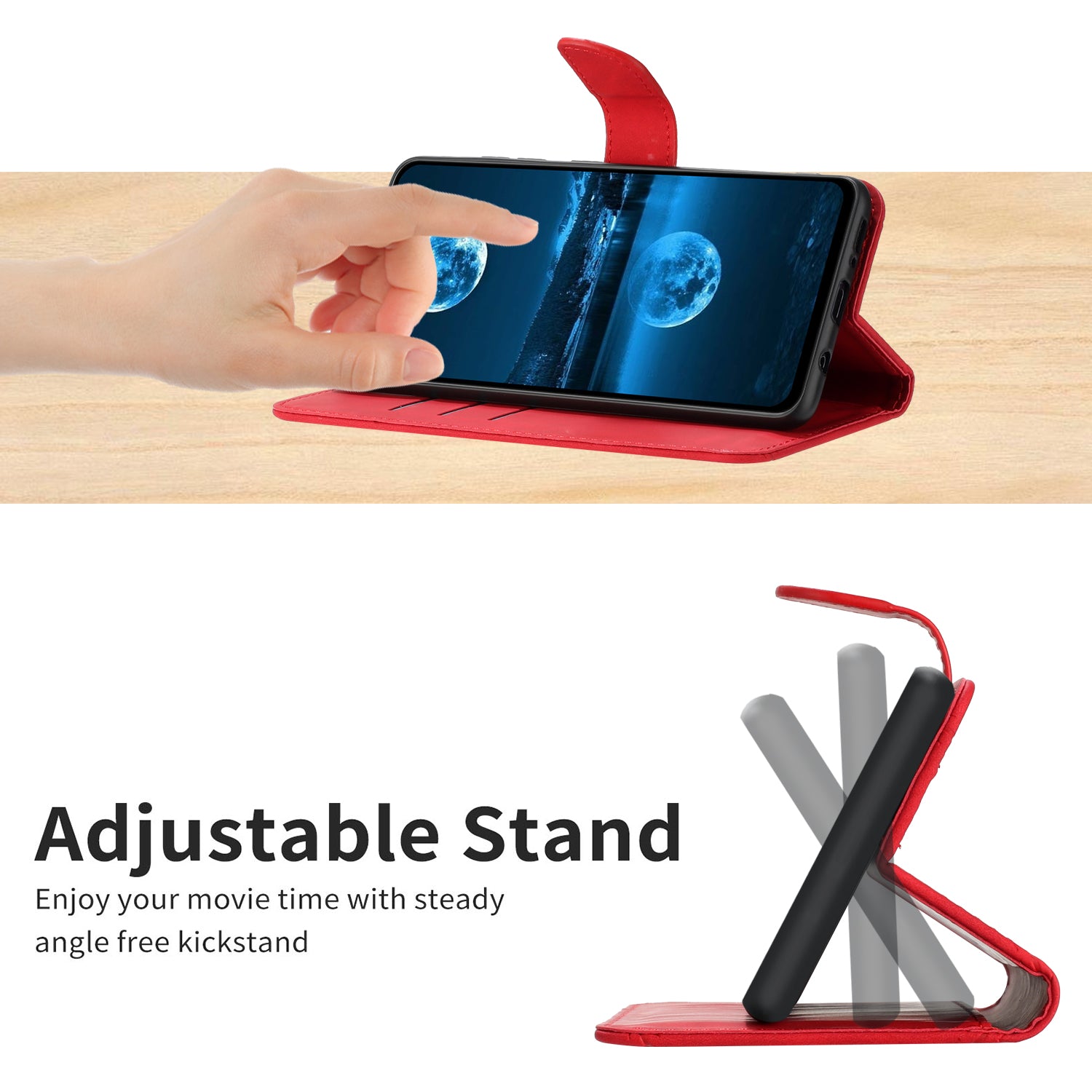 HT05 PU Leather Case for Samsung Galaxy A32 4G (EU Version) Imprinted Line Wallet Stand Skin-touch Cover