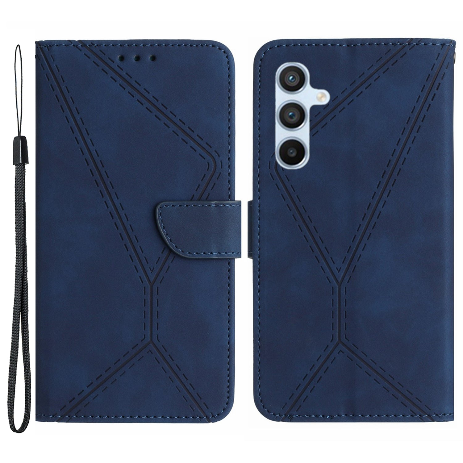 For Samsung Galaxy A14 5G / A14 4G Phone Case HT05 Skin-touch Anti-Drop PU Leather Cover with Wallet Strap