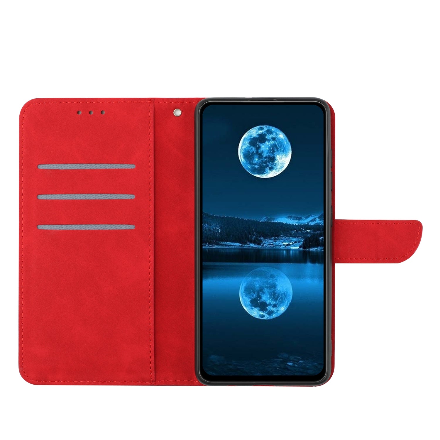 HT05 For Samsung Galaxy S23 PU Leather Skin-touch Phone Case Wallet Imprinted Line Flip Stand Cover