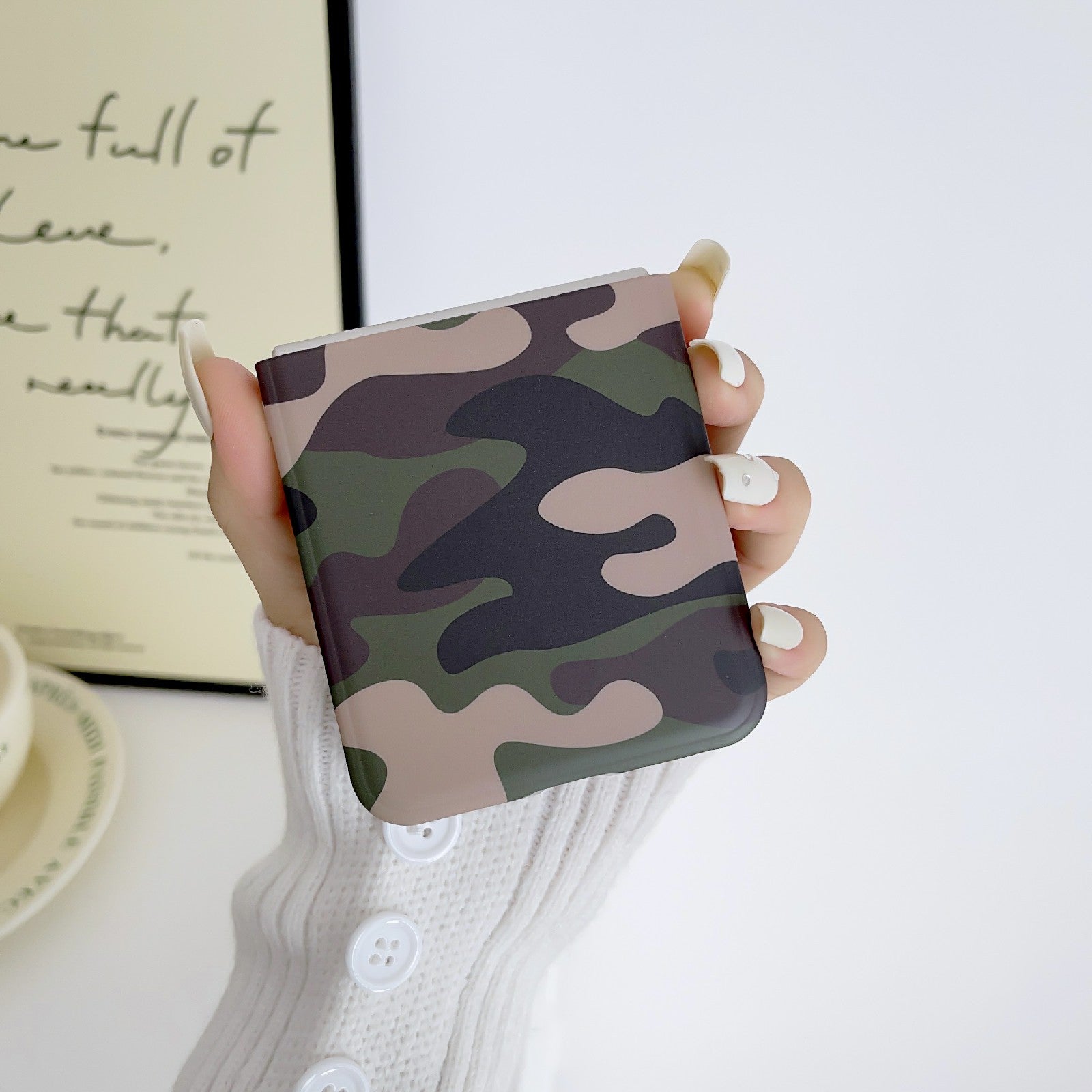 For Samsung Galaxy Z Flip3 5G TPU Shockproof Phone Case Camouflage Pattern IMD Protective Cover