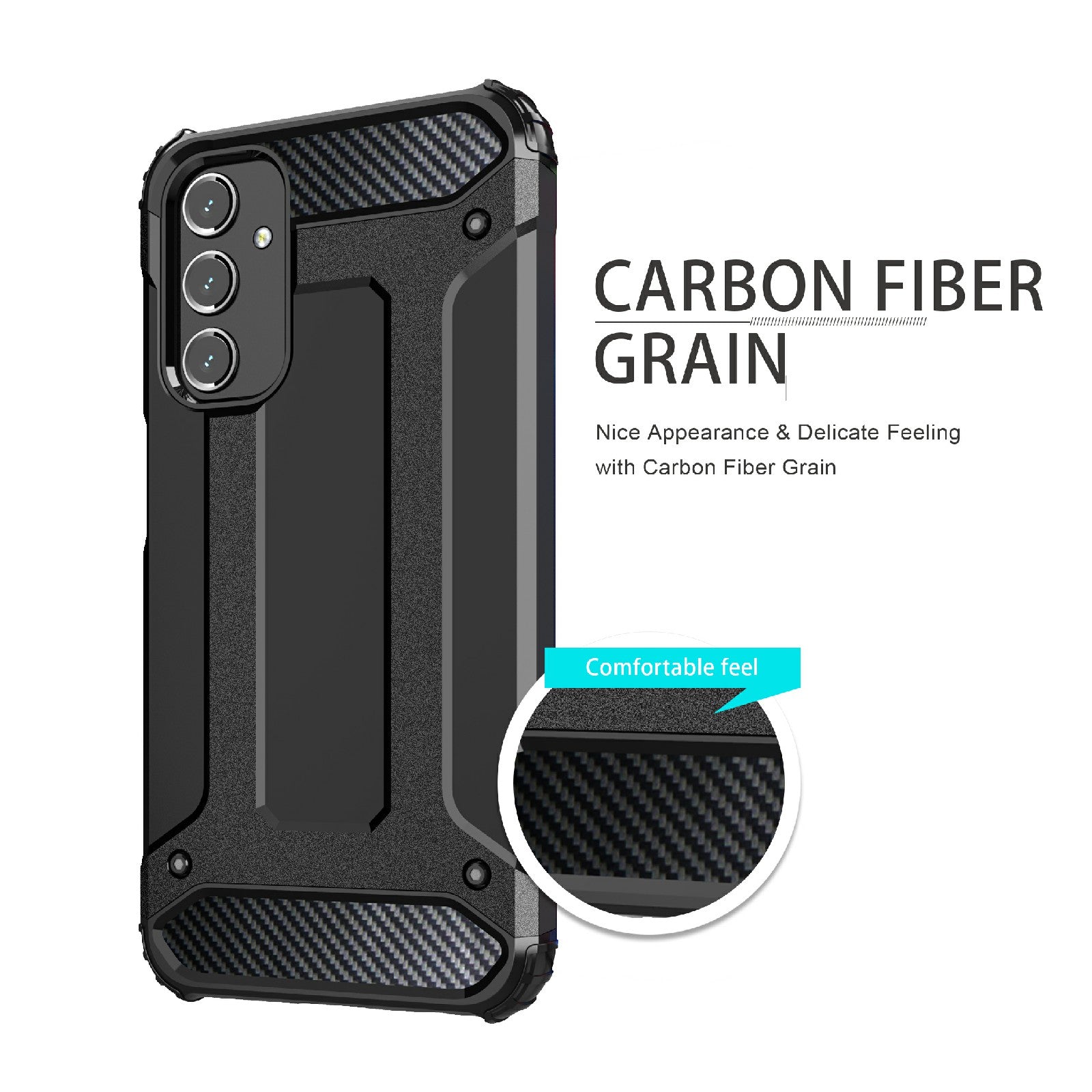 Pro Samsung Galaxy A24 4G nárazuvzdorné pouzdro na telefon Hard PC Soft TPU ochranný kryt proti pádu