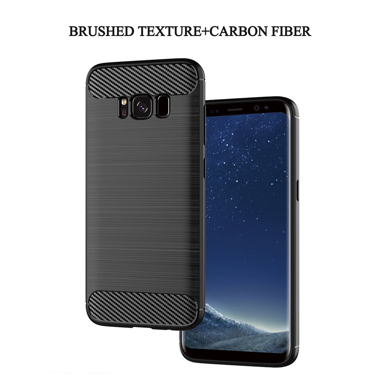 Pro Samsung Galaxy S8 Carbon Fiber Texture Phone Case Brushed Phone TPU Cover