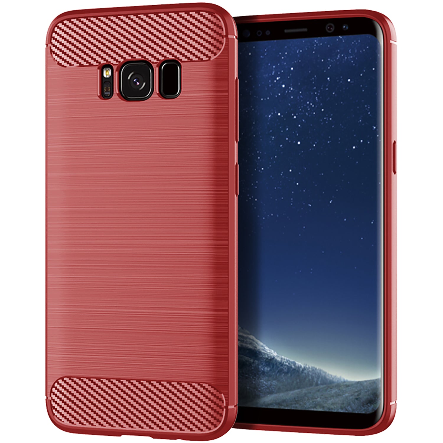 Pro Samsung Galaxy S8 Carbon Fiber Texture Phone Case Brushed Phone TPU Cover