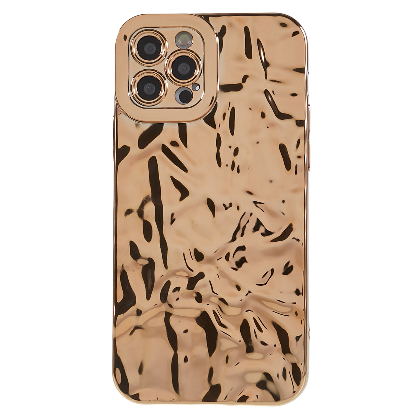 Galvanisering telefoncover til iPhone 12 Pro Rynket ujævnt anti-ridse TPU cover