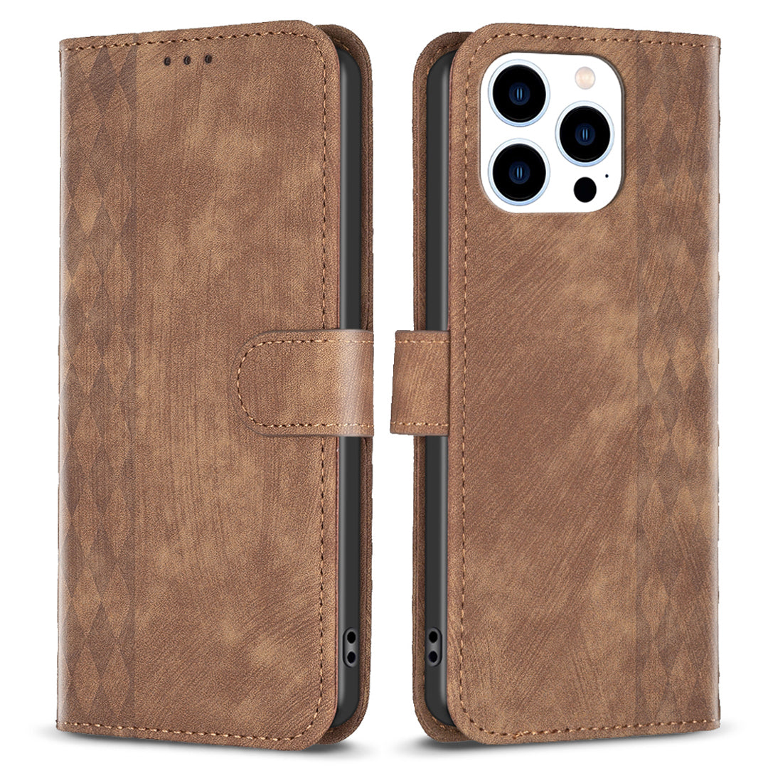 PU Leather+TPU Cover for iPhone 14 Pro Max Imprinted Pattern Wallet Adjustable Stand Flip Phone Case