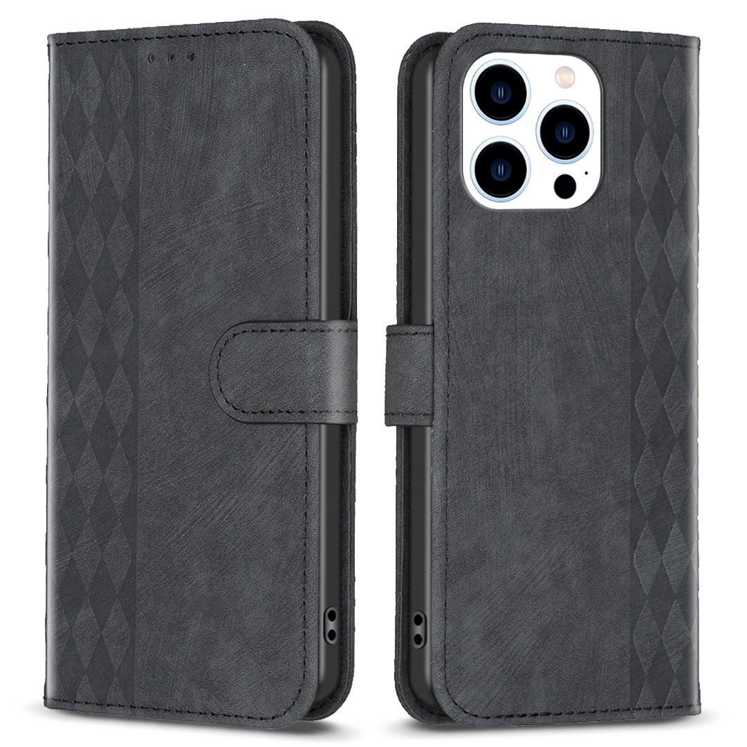 PU Leather+TPU Cover for iPhone 14 Pro Max Imprinted Pattern Wallet Adjustable Stand Flip Phone Case