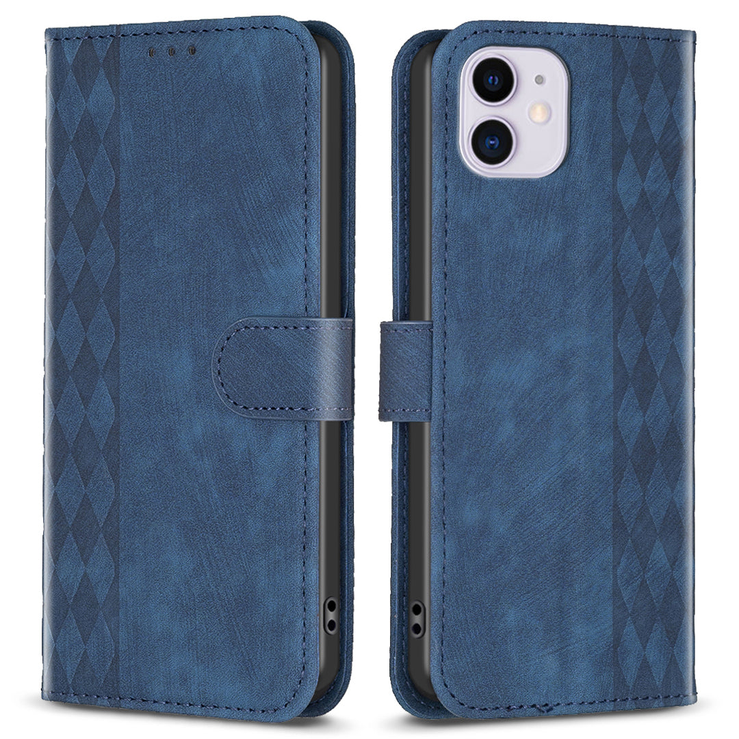 PU-lædercover til iPhone 11 Bump-sikker pungholder med trykt mønster Telefon Flip Case