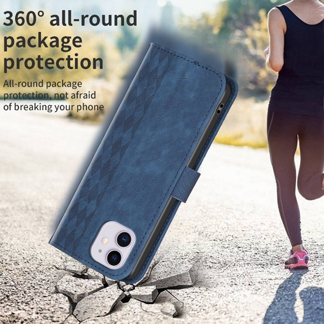 PU-lædercover til iPhone 11 Bump-sikker pungholder med trykt mønster Telefon Flip Case