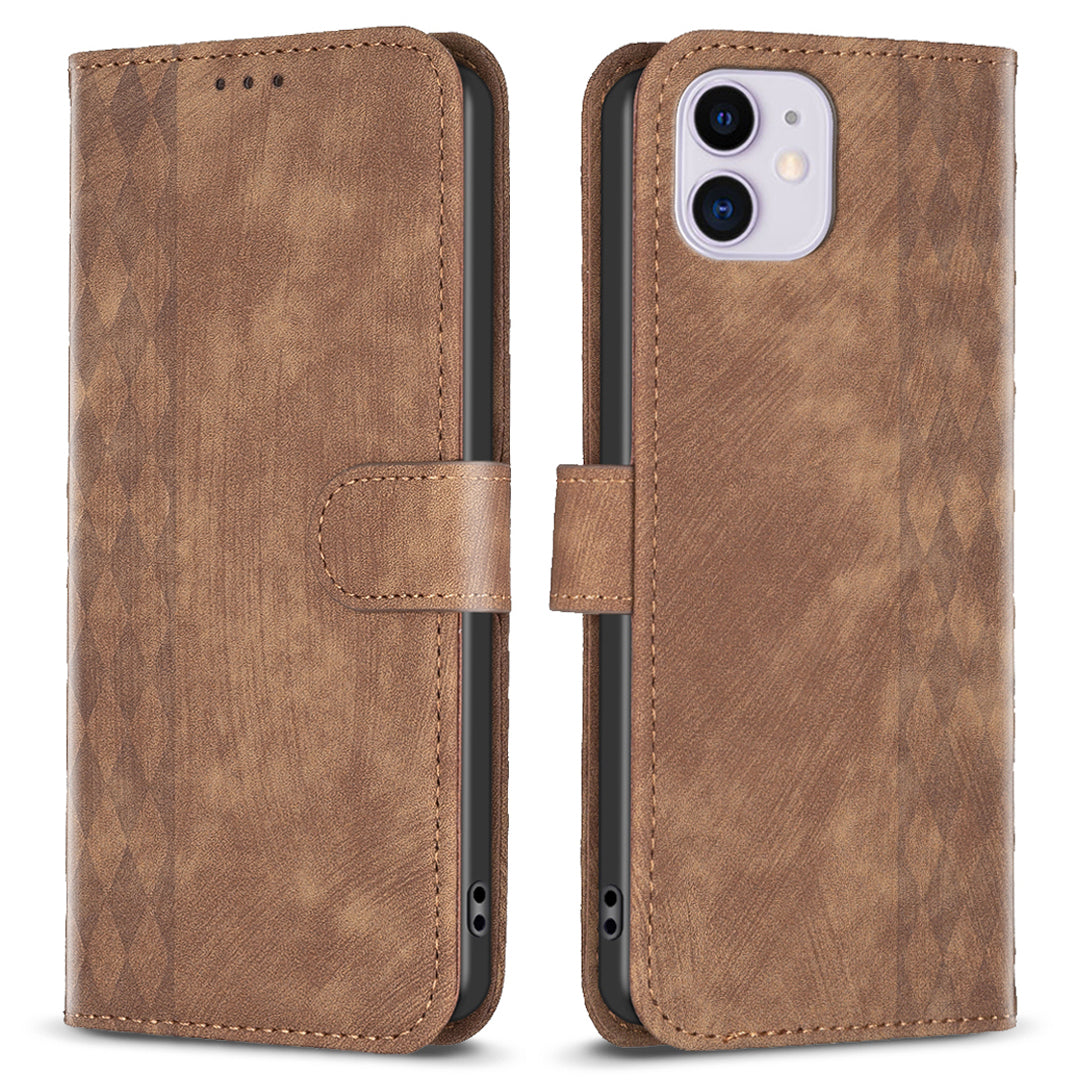 PU-lædercover til iPhone 11 Bump-sikker pungholder med trykt mønster Telefon Flip Case