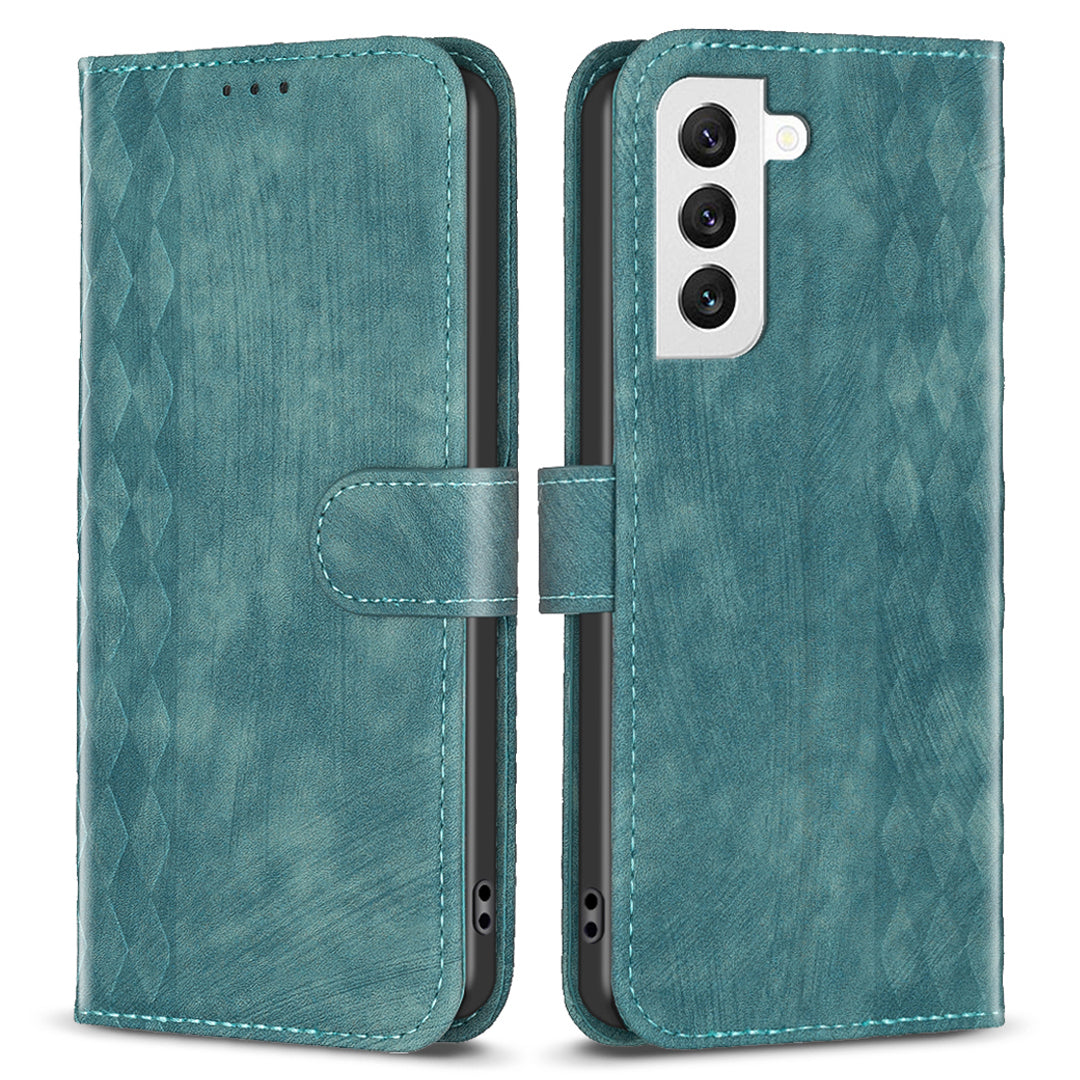 For Samsung Galaxy S22 5G Leather Cover Wallet Stand Scratch Proof Imprinted Pattern Flip Phone Case