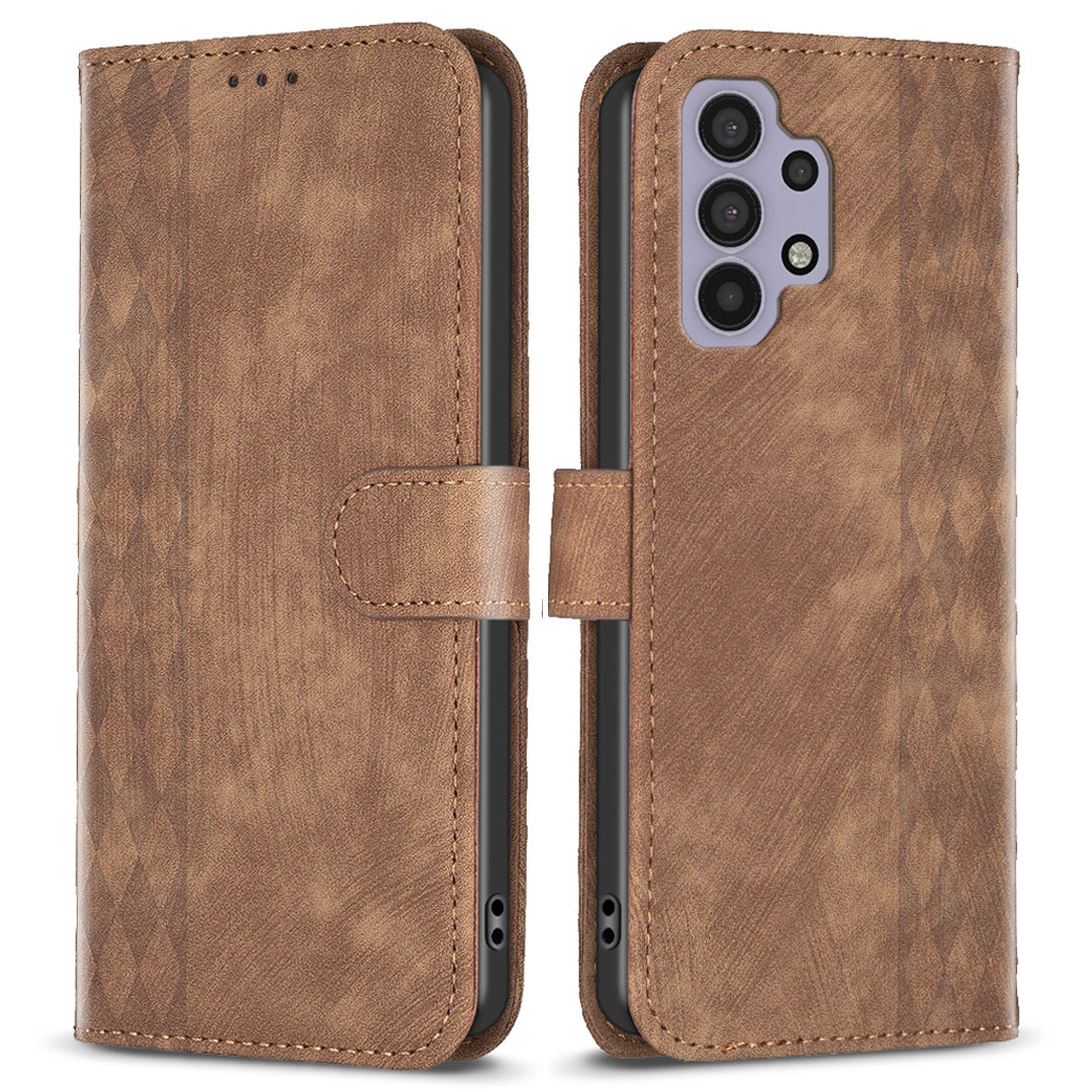 Til Samsung Galaxy A32 5G / M32 5G lædercover pungholder med trykt mønster Telefon Anti-drop etui