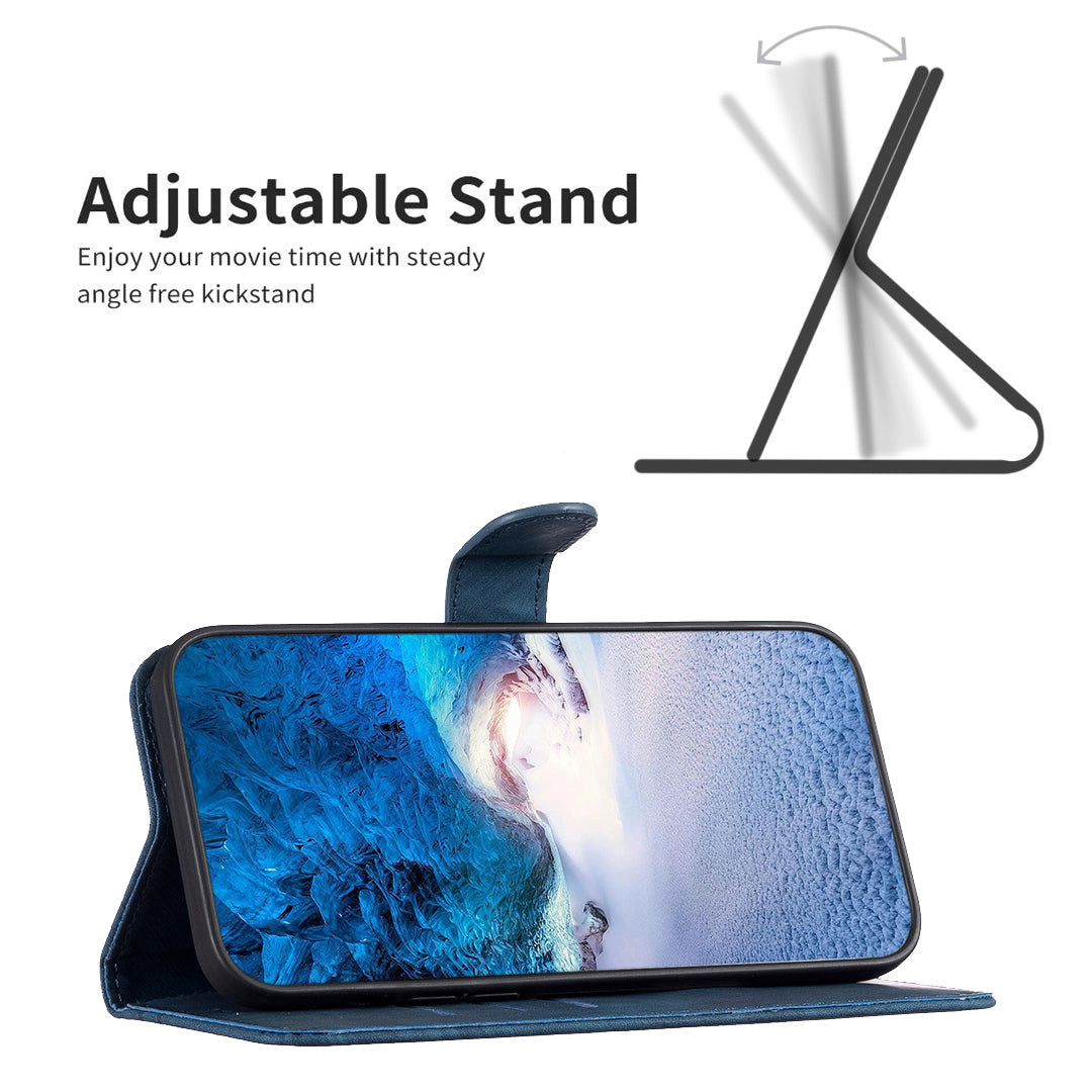 For Samsung Galaxy A14 5G / 4G Stand Case Wallet Imprinting Pattern Drop-proof Phone Cover
