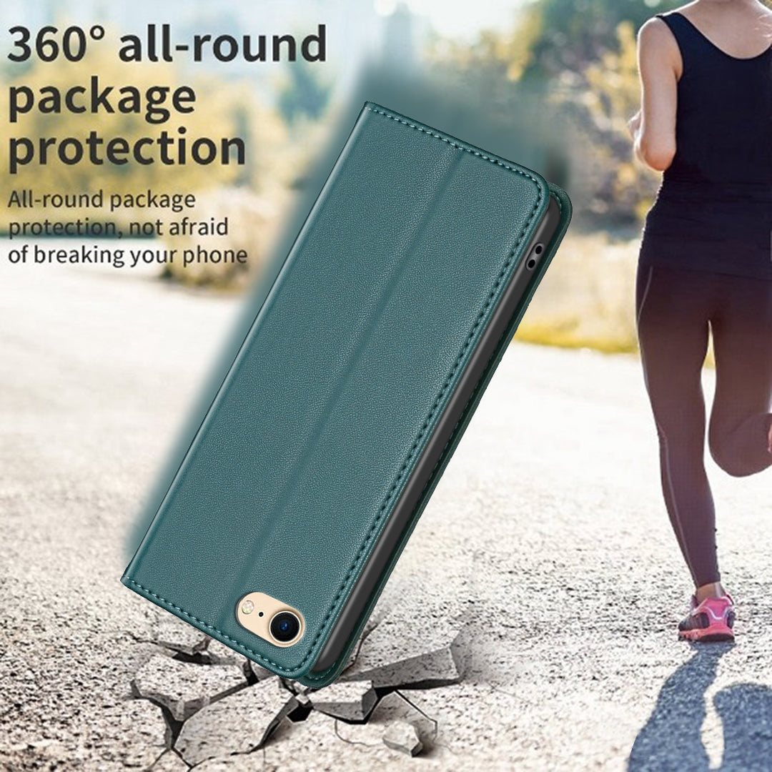 BINFEN COLOR BF18 For iPhone 6 7 8 6s PU Leather Card Slot Phone Case Stand Magnetic Phone Cover