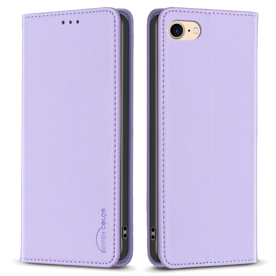 BINFEN COLOR BF18 For iPhone 6 7 8 6s PU Leather Card Slot Phone Case Stand Magnetic Phone Cover