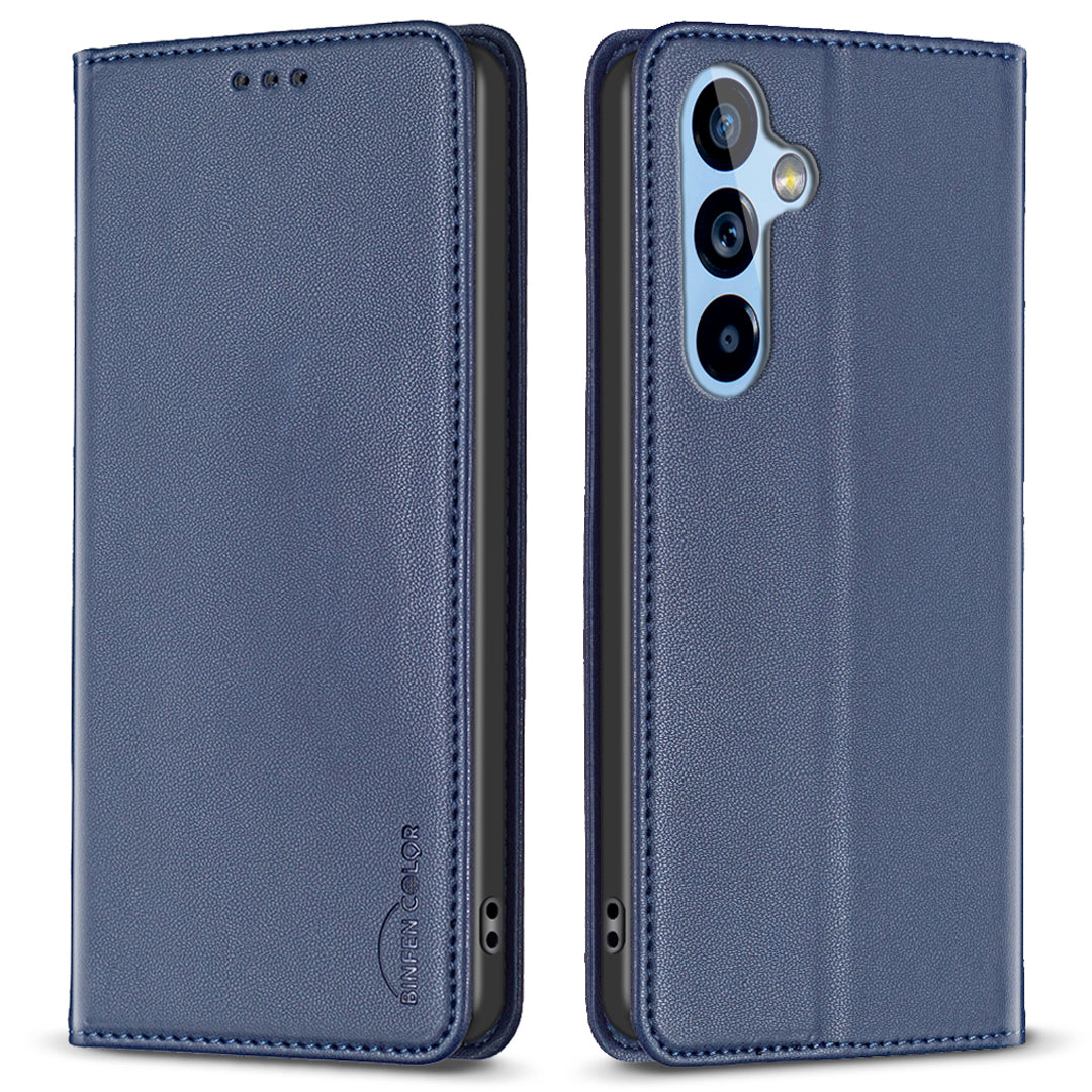 BINFEN COLOR BF18 PU Leather Case for Samsung Galaxy A54 5G Card Holder Stand Magnetic Phone Cover
