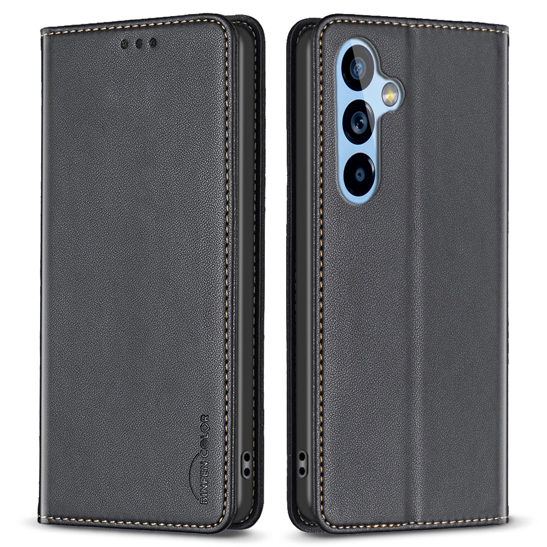 BINFEN COLOR BF18 PU Leather Case for Samsung Galaxy A54 5G Card Holder Stand Magnetic Phone Cover
