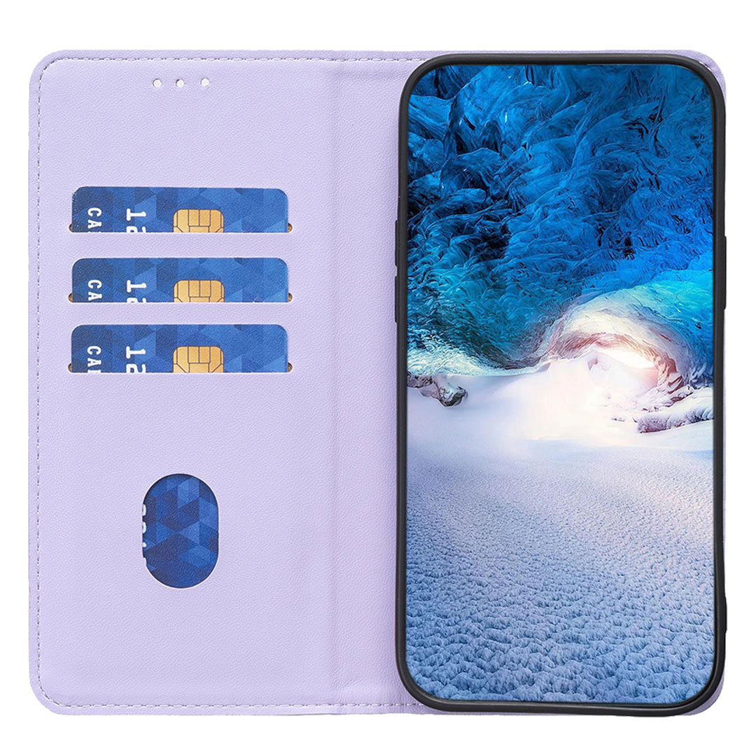 BINFEN COLOR BF18 For Samsung Galaxy S23 PU Leather Phone Case Card Slots Stand Folio Flip Cover