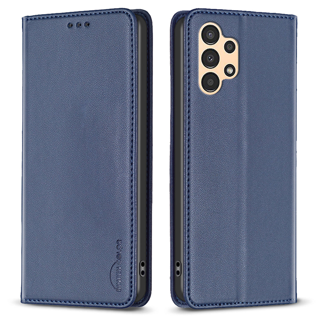 BINFEN COLOR BF18 Phone Case for Samsung Galaxy A23 4G / A23 5G (Global Version) / M23 5G / F23 5G / M13 4G PU Leather Stand Card Slots Cover