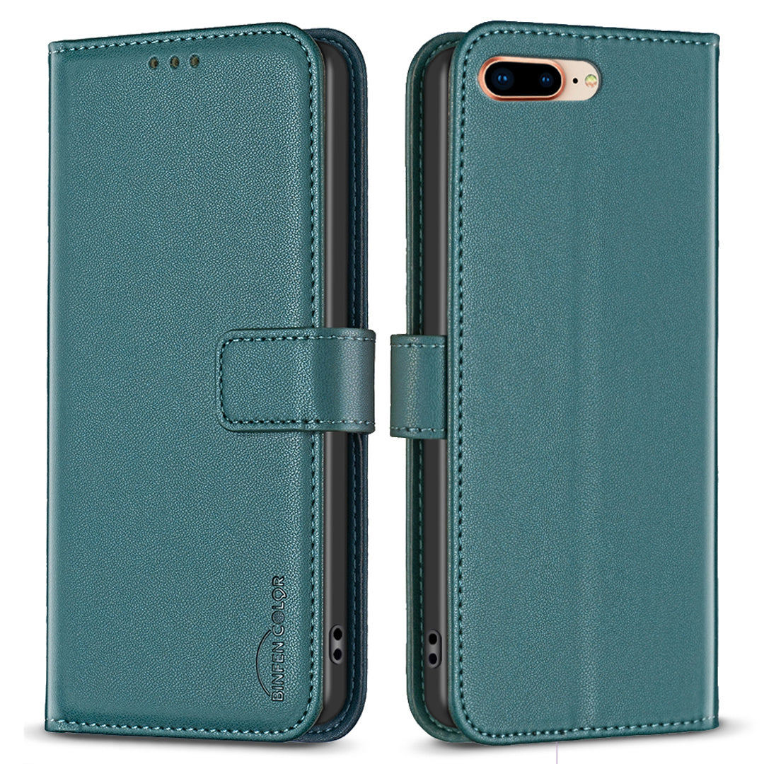 BINFEN COLOR BF17 Leather Wallet Case for iPhone 6 Plus 6s Plus 7 Plus 8 Plus 5.5 inch Stand Magnetic Flip Phone Cover