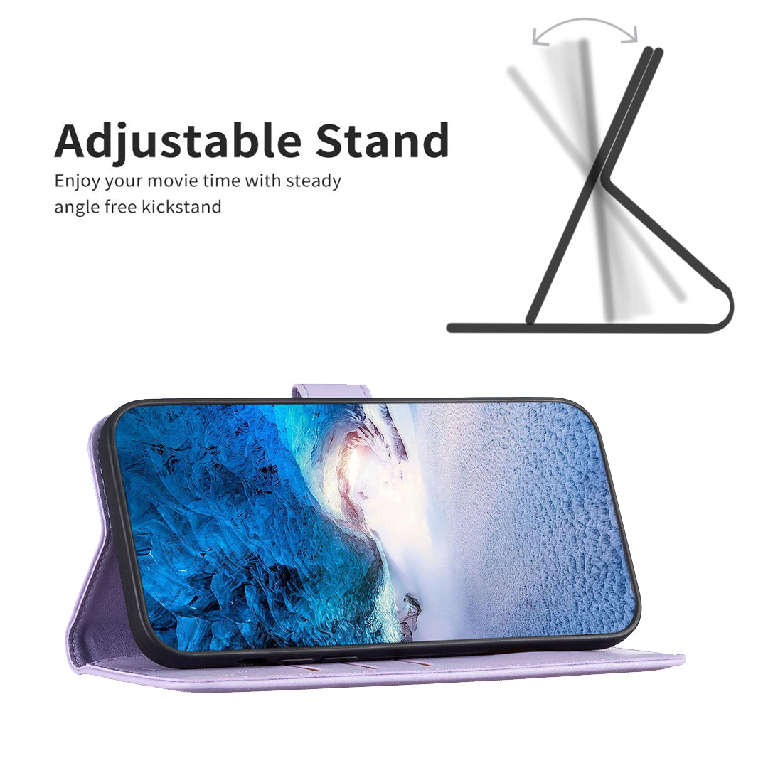 BINFEN COLOR BF17 Leather Case for Samsung Galaxy A32 4G (EU Version) Stand Wallet Cell Phone Cover