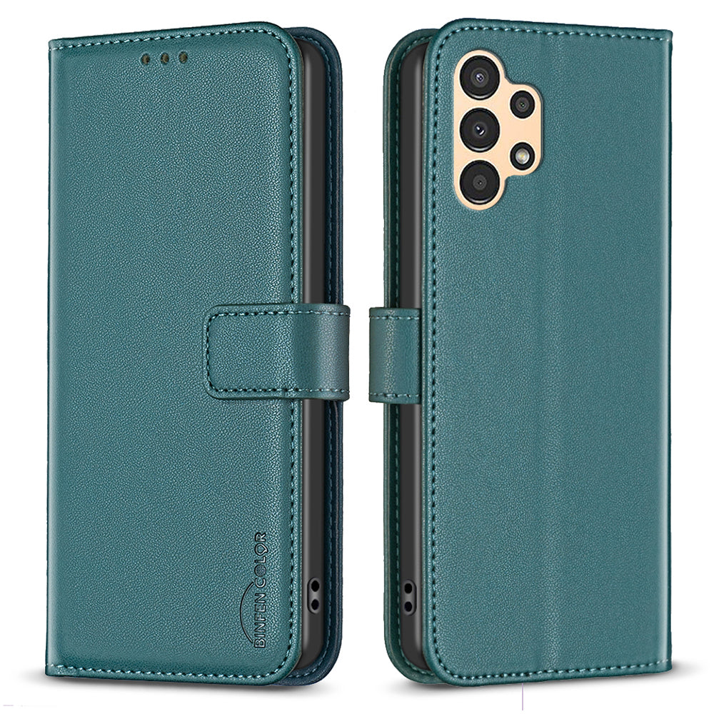 BINFEN COLOR BF17 For Samsung Galaxy A53 5G PU Leather Phone Case Stand Wallet Protective Cover