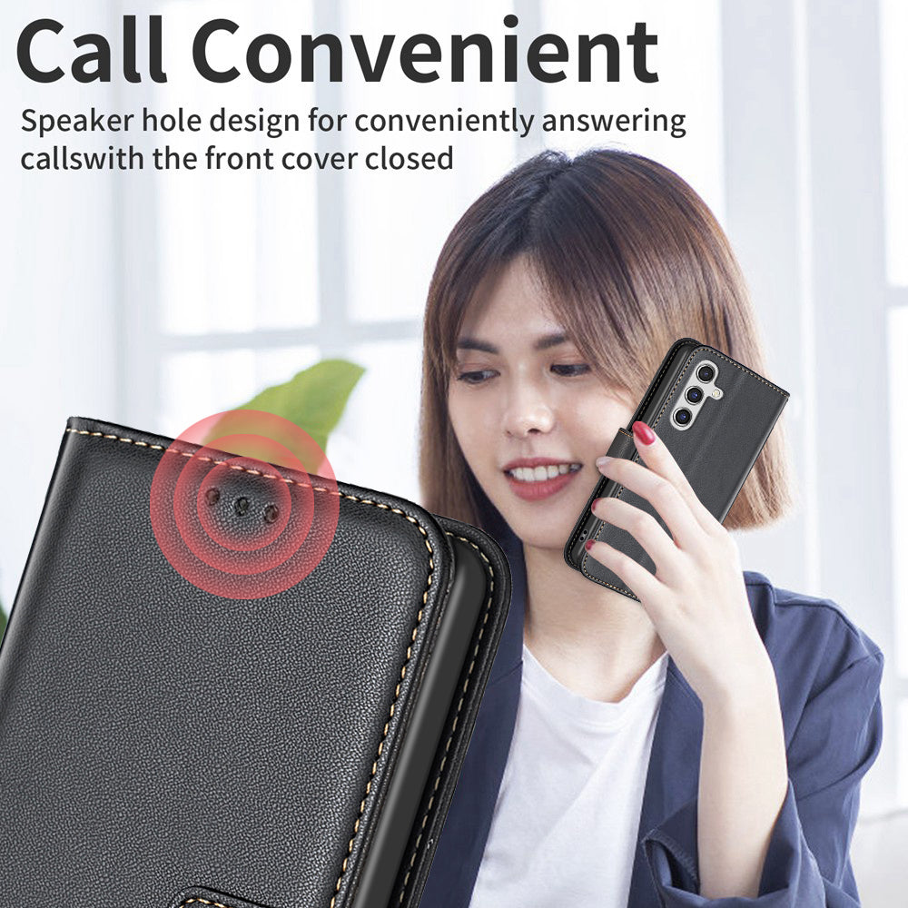 BINFEN COLOR BF17 For Samsung Galaxy A14 4G / 5G PU Leather Wallet Case Phone Cover with Stand