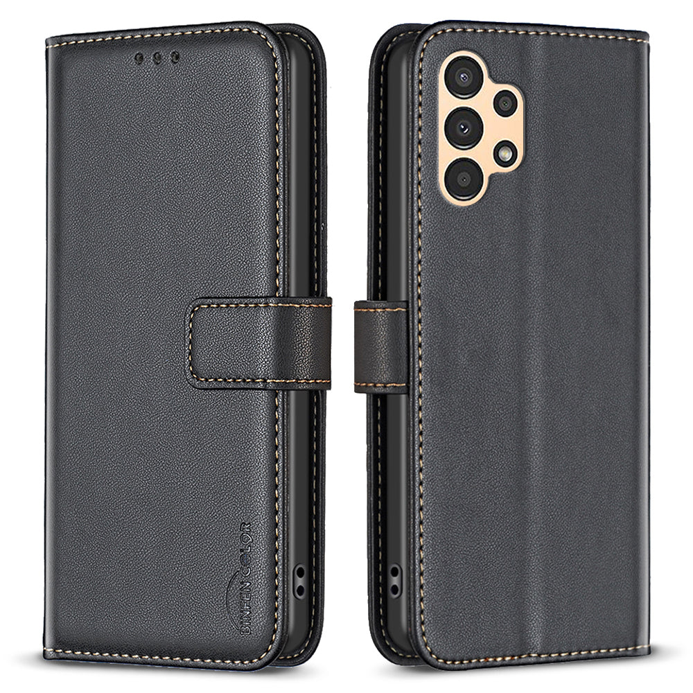 Leather Case for Samsung Galaxy A23 5G (Global Version) / A23 4G / M23 5G / F23 5G / M13 4G BINFEN COLOR BF17 Wallet Stand Phone Cover