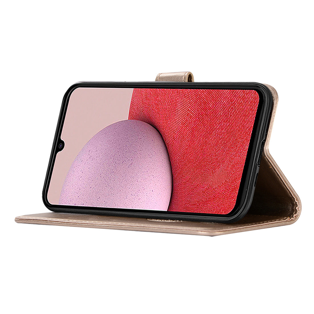 For Samsung Galaxy A14 4G / 5G Wallet Case PU Leather Stand Owl Dream Catcher Pattern Imprinted Phone Cover