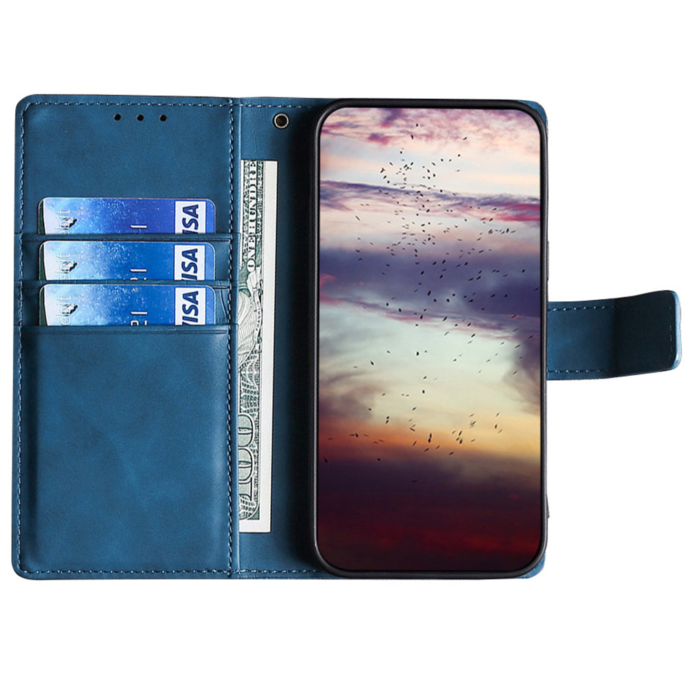 For Samsung Galaxy F14 5G Skin-touch Feeling Phone Case Crocodile Texture Wallet Stand PU Leather Cover