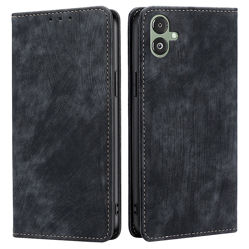 Peněženka pro Samsung Galaxy F14 5G RFID Blocking PU Kožený stojánek na telefon kryt
