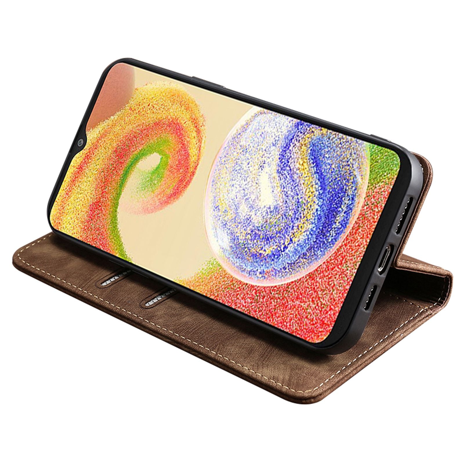 Peněženka pro Samsung Galaxy F14 5G RFID Blocking PU Kožený stojánek na telefon kryt