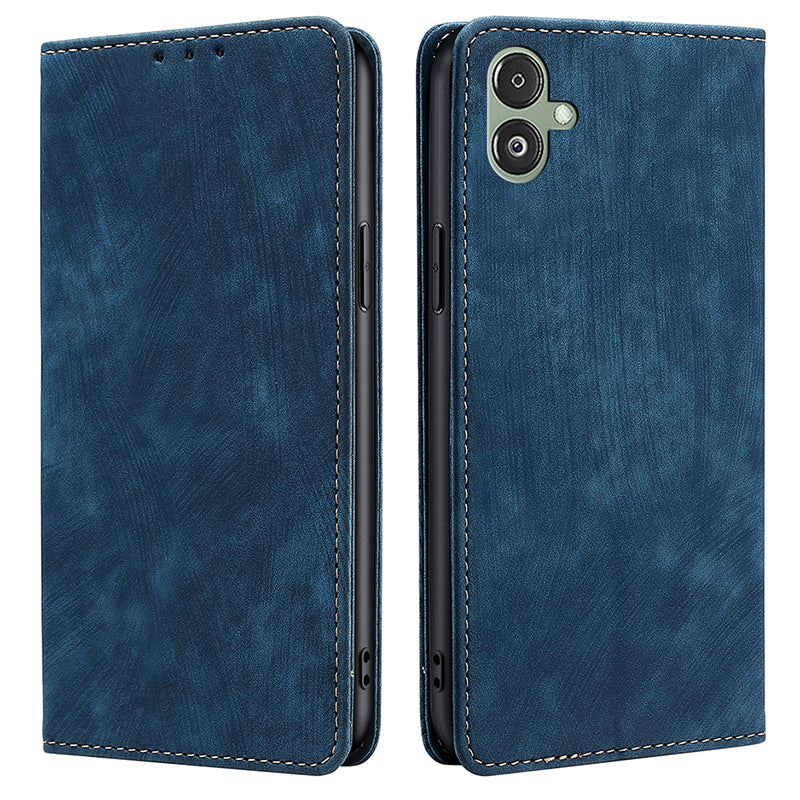 Peněženka pro Samsung Galaxy F14 5G RFID Blocking PU Kožený stojánek na telefon kryt