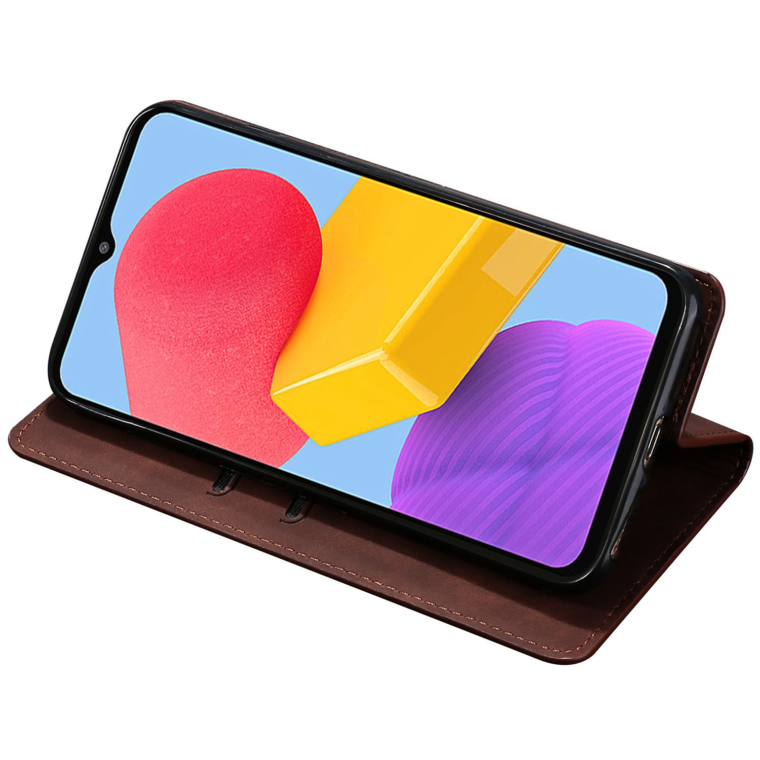 Pro Samsung Galaxy F14 5G Sloty pro karty Kryt stojánku PU kožené pouzdro na telefon s dotykovým ovládáním