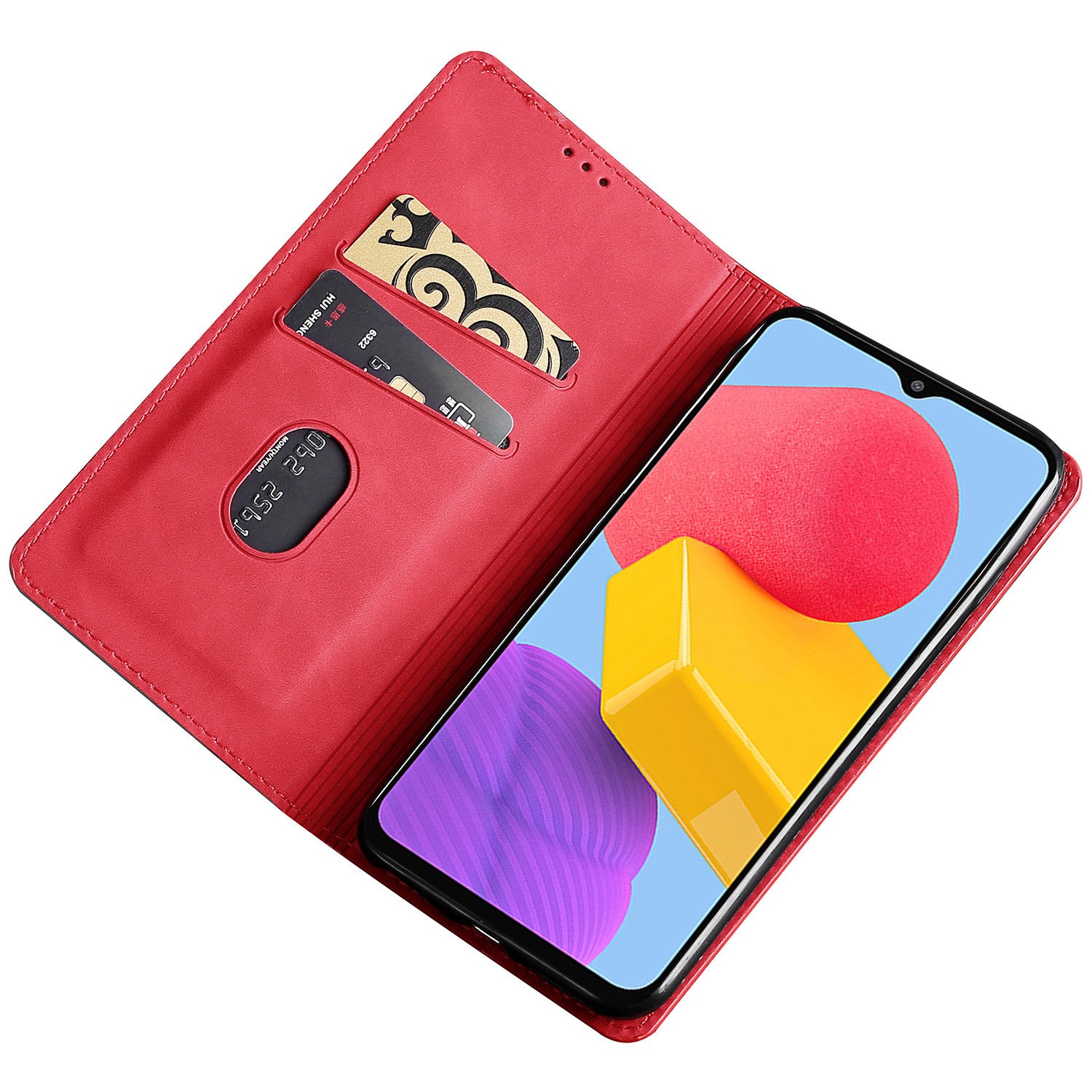 Pro Samsung Galaxy F14 5G Sloty pro karty Kryt stojánku PU kožené pouzdro na telefon s dotykovým ovládáním